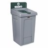 Rubbermaid Commercial Slim Jim Recycling Station 1-Stream, Compost Collection Station, 33 gal, Resin, Gray 2171555